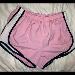 Nike shorts size S, pink and white with black detail.